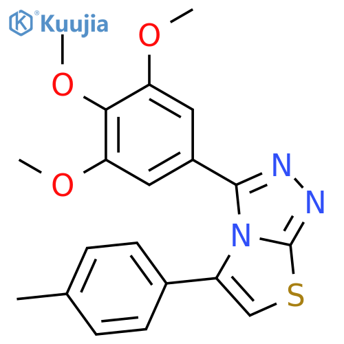 5-(4-methylphenyl)-3-(3,4,5-trimethoxyphenyl)[1,3]thiazolo[2,3-c][1,2,4]triazole structure
