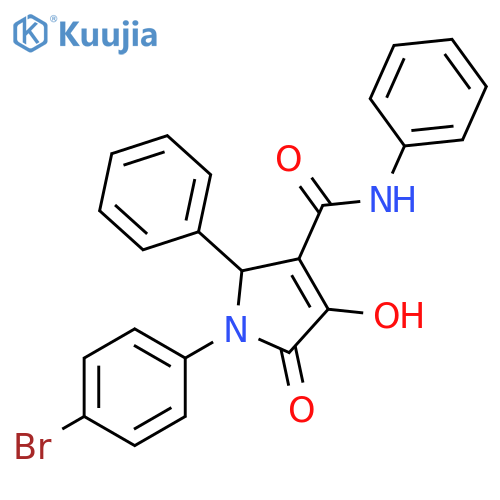 1H-Pyrrole-3-carboxamide,1-(4-bromophenyl)-2,5-dihydro-4-hydroxy-5-oxo-N,2-diphenyl- structure