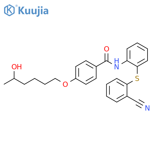 Benzamide, N-[2-[(2-cyanophenyl)thio]phenyl]-4-[(5-hydroxyhexyl)oxy]- structure