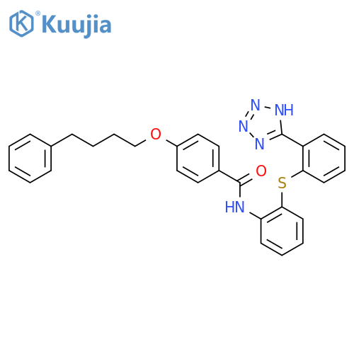Benzamide,4-(4-phenylbutoxy)-N-[2-[[2-(1H-tetrazol-5-yl)phenyl]thio]phenyl]- structure
