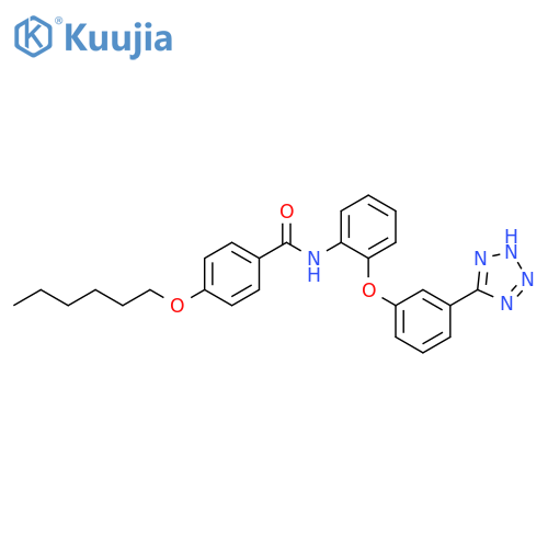Benzamide, 4-(hexyloxy)-N-[2-[3-(1H-tetrazol-5-yl)phenoxy]phenyl]- structure