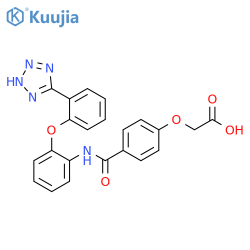 Acetic acid,[4-[[[2-[2-(1H-tetrazol-5-yl)phenoxy]phenyl]amino]carbonyl]phenoxy]- structure