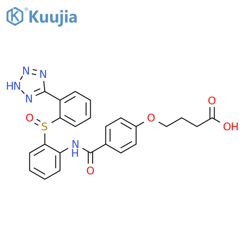 Butanoic acid,4-[4-[[[2-[[2-(1H-tetrazol-5-yl)phenyl]sulfinyl]phenyl]amino]carbonyl]phenoxy]- structure