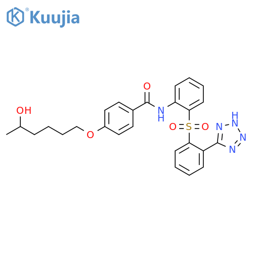 Benzamide,4-[(5-hydroxyhexyl)oxy]-N-[2-[[2-(1H-tetrazol-5-yl)phenyl]sulfonyl]phenyl]- structure
