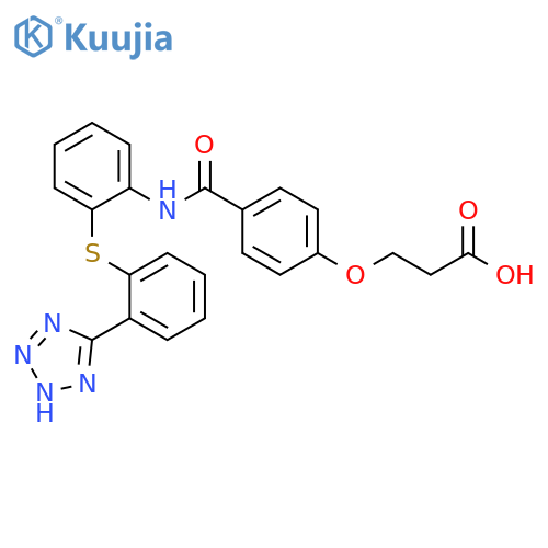 Propanoic acid,3-[4-[[[2-[[2-(1H-tetrazol-5-yl)phenyl]thio]phenyl]amino]carbonyl]phenoxy]- structure
