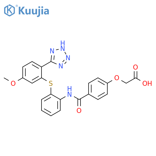 Acetic acid,[4-[[[2-[[5-methoxy-2-(1H-tetrazol-5-yl)phenyl]thio]phenyl]amino]carbonyl]phenoxy]- structure