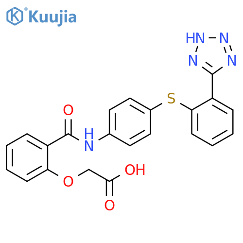 Acetic acid,[2-[[[4-[[2-(1H-tetrazol-5-yl)phenyl]thio]phenyl]amino]carbonyl]phenoxy]- structure