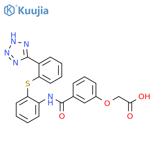 Acetic acid,[3-[[[2-[[2-(1H-tetrazol-5-yl)phenyl]thio]phenyl]amino]carbonyl]phenoxy]- structure