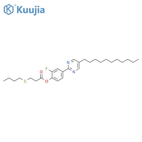 Propanoic acid, 3-(butylthio)-, 2-fluoro-4-(5-undecyl-2-pyrimidinyl)phenylester structure