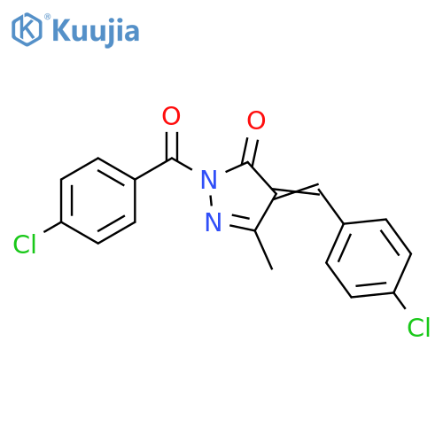 3H-Pyrazol-3-one,2-(4-chlorobenzoyl)-4-[(4-chlorophenyl)methylene]-2,4-dihydro-5-methyl- structure