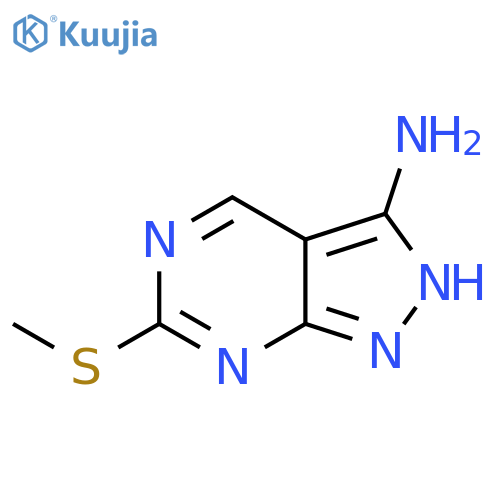 6-(methylsulfanyl)-1H-pyrazolo3,4-dpyrimidin-3-amine structure