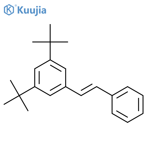 Benzene, 1,3-bis(1,1-dimethylethyl)-5-(2-phenylethenyl)- structure