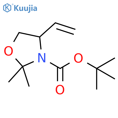 tert-butyl 2,2-dimethyl-4-vinyl-oxazolidine-3-carboxylate structure