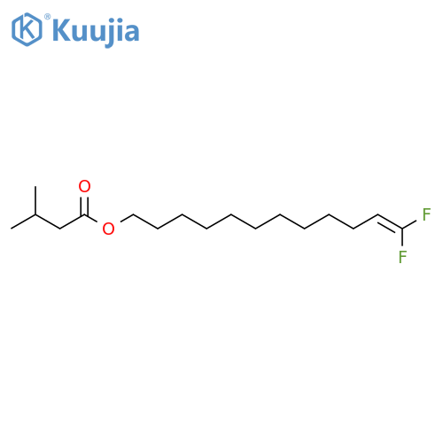 Butanoic acid, 3-methyl-, 12,12-difluoro-11-dodecenyl ester structure