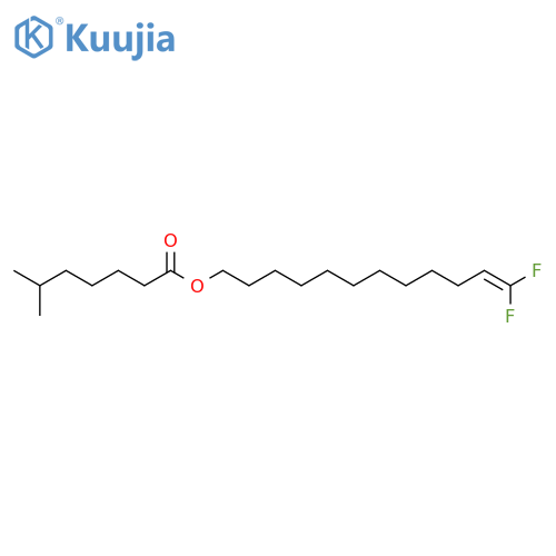 Heptanoic acid, 6-methyl-, 12,12-difluoro-11-dodecenyl ester structure