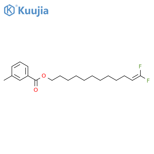 Benzoic acid, 3-methyl-, 12,12-difluoro-11-dodecenyl ester structure