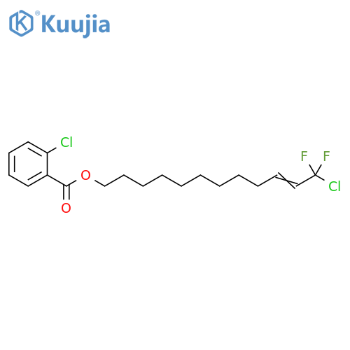 Benzoic acid, 2-chloro-, 12-chloro-12,12-difluoro-10-dodecenyl ester structure