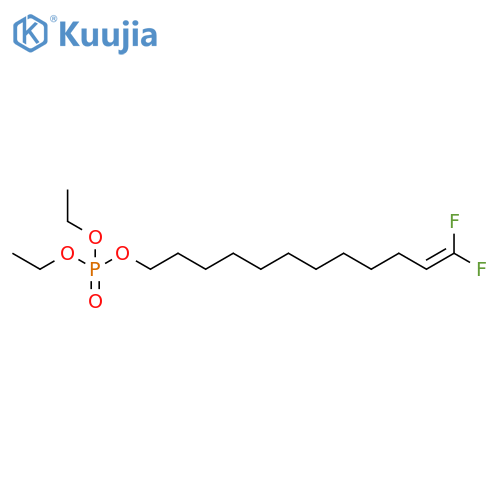 Phosphoric acid, mono(12,12-difluoro-11-dodecenyl) diethyl ester structure