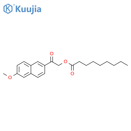 Nonanoic acid, 2-(6-methoxy-2-naphthalenyl)-2-oxoethyl ester structure