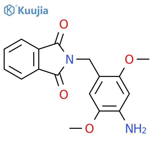 1H-Isoindole-1,3(2H)-dione, 2-[(4-amino-2,5-dimethoxyphenyl)methyl]- structure