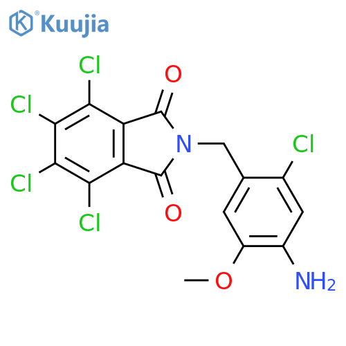 1H-Isoindole-1,3(2H)-dione, 2-[(4-amino-2-chloro-5-methoxyphenyl)methyl]-4,5,6,7-tetrachloro- structure