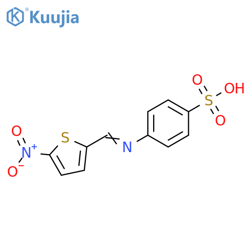 Benzenesulfonic acid, 4-[[(5-nitro-2-thienyl)methylene]amino]- structure