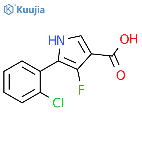 5-(2-chlorophenyl)-4-fluoro-1H-pyrrole-3-carboxylic acid structure