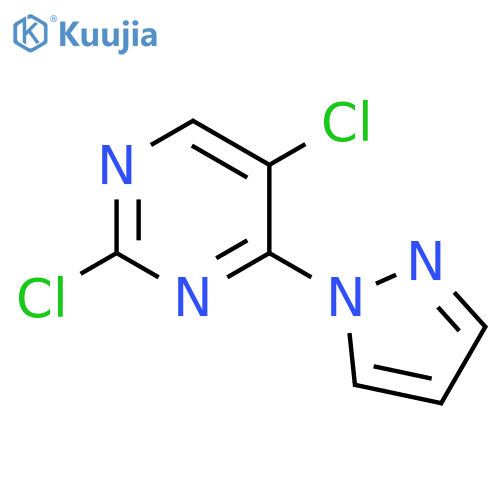 2,5-dichloro-4-pyrazol-1-yl-pyrimidine structure