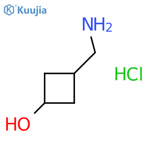 trans-3-(Aminomethyl)cyclobutanol hydrochloride structure