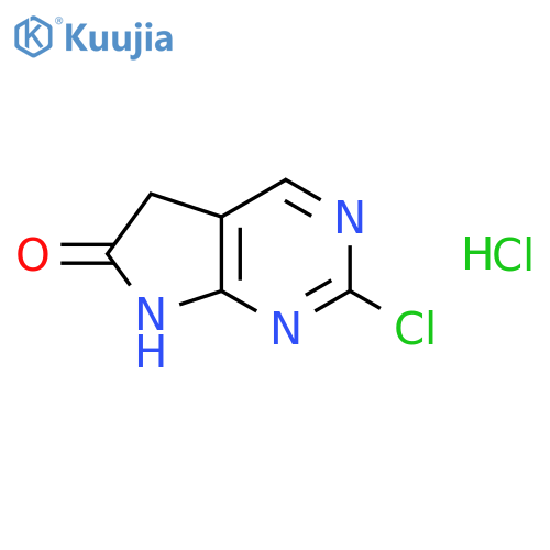 2-chloro-5H,6H,7H-pyrrolo[2,3-d]pyrimidin-6-one hydrochloride structure