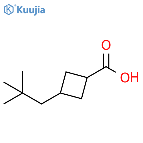 3-(2,2-dimethylpropyl)cyclobutane-1-carboxylic acid structure
