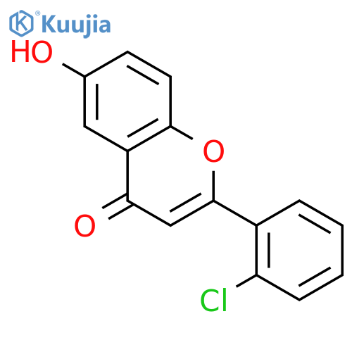 4H-1-Benzopyran-4-one, 2-(2-chlorophenyl)-6-hydroxy- structure