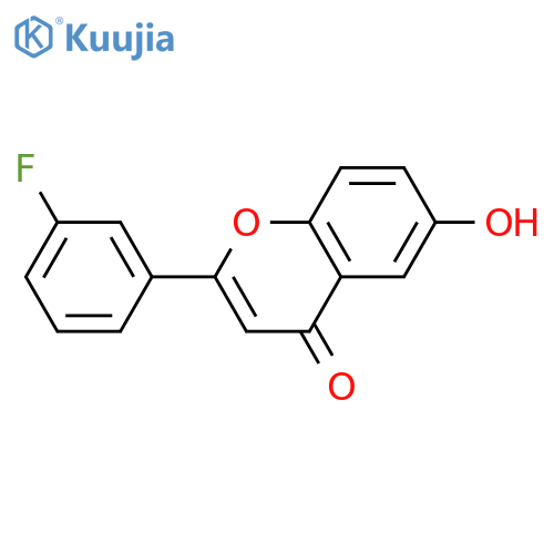 4H-1-Benzopyran-4-one, 2-(3-fluorophenyl)-6-hydroxy- structure