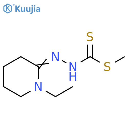 Hydrazinecarbodithioic acid, (1-ethyl-2-piperidinylidene)-, methyl ester structure
