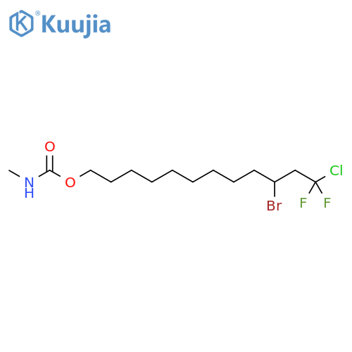 1-Dodecanol, 10-bromo-12-chloro-12,12-difluoro-, methylcarbamate structure