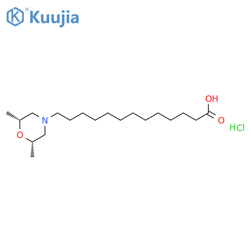 4-Morpholinetridecanoic acid, 2,6-dimethyl-, hydrochloride, cis- structure