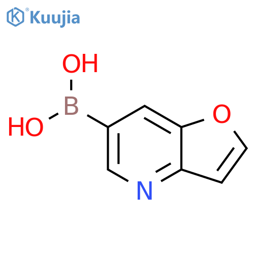 {furo[3,2-b]pyridin-6-yl}boronic acid structure