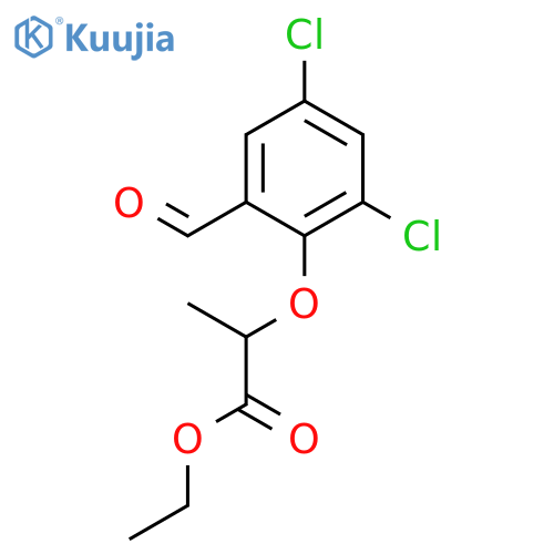 Propanoic acid, 2-(2,4-dichloro-6-formylphenoxy)-, ethyl ester structure