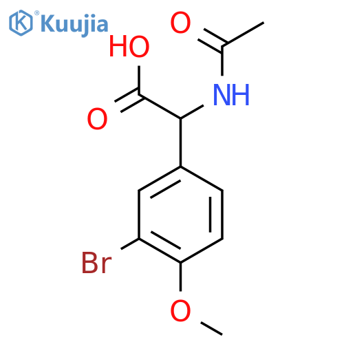 2-(3-bromo-4-methoxyphenyl)-2-acetamidoacetic acid structure