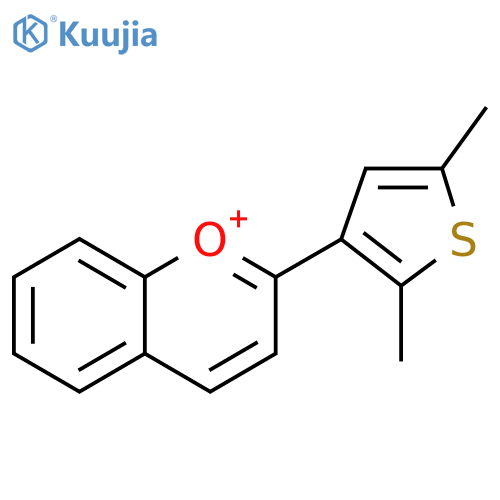 1-Benzopyrylium, 2-(2,5-dimethyl-3-thienyl)- structure