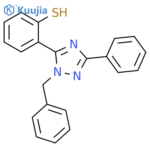 Benzenethiol, 2-[3-phenyl-1-(phenylmethyl)-1H-1,2,4-triazol-5-yl]- structure