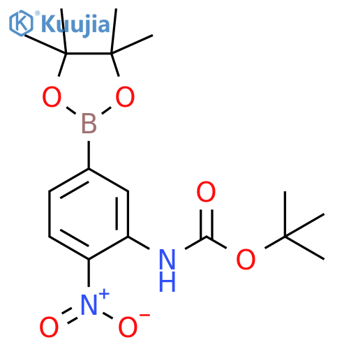 tert-butyl N-2-nitro-5-(tetramethyl-1,3,2-dioxaborolan-2-yl)phenylcarbamate structure
