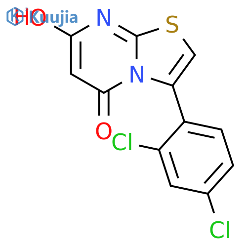 5H-Thiazolo[3,2-a]pyrimidin-5-one, 3-(2,4-dichlorophenyl)-7-hydroxy- structure