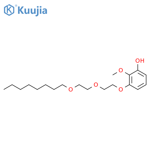 Phenol, 2-methoxy-3-[2-[2-(octyloxy)ethoxy]ethoxy]- structure