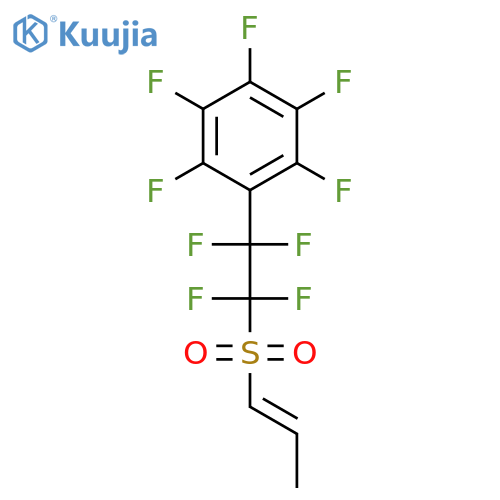 Benzene, pentafluoro[1,1,2,2-tetrafluoro-2-(1-propenylsulfonyl)ethyl]- structure
