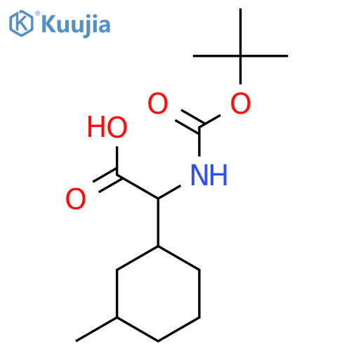 2-{(tert-butoxy)carbonylamino}-2-(3-methylcyclohexyl)acetic acid structure