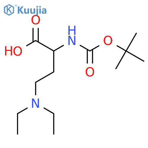 2-{(tert-butoxy)carbonylamino}-4-(diethylamino)butanoic acid structure