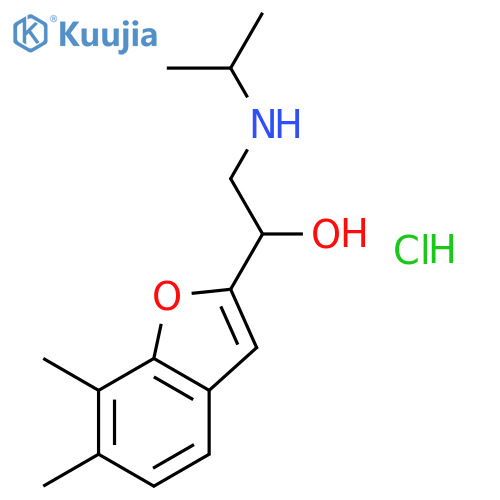 1-(6,7-dimethyl-1-benzofuran-2-yl)-2-(propan-2-ylamino)ethanol hydrochloride (1:1) structure