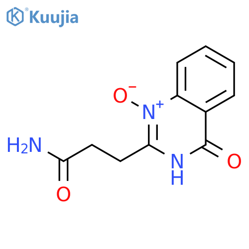 2-Quinazolinepropanamide, 3,4-dihydro-4-oxo-, 1-oxide structure