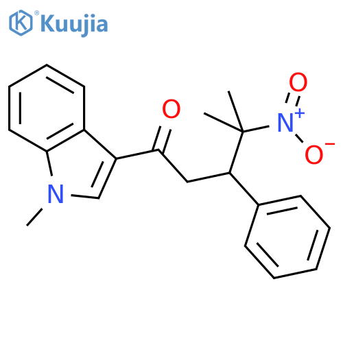 1-Pentanone, 4-methyl-1-(1-methyl-1H-indol-3-yl)-4-nitro-3-phenyl- structure